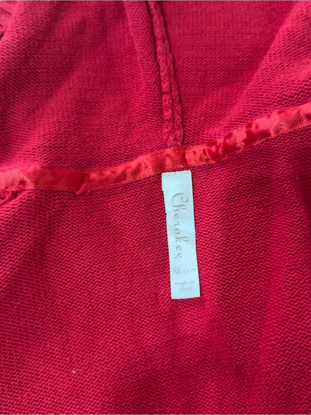 Cherokee Red Hooded Cable Zip Cardigan - Picture 2 of 7